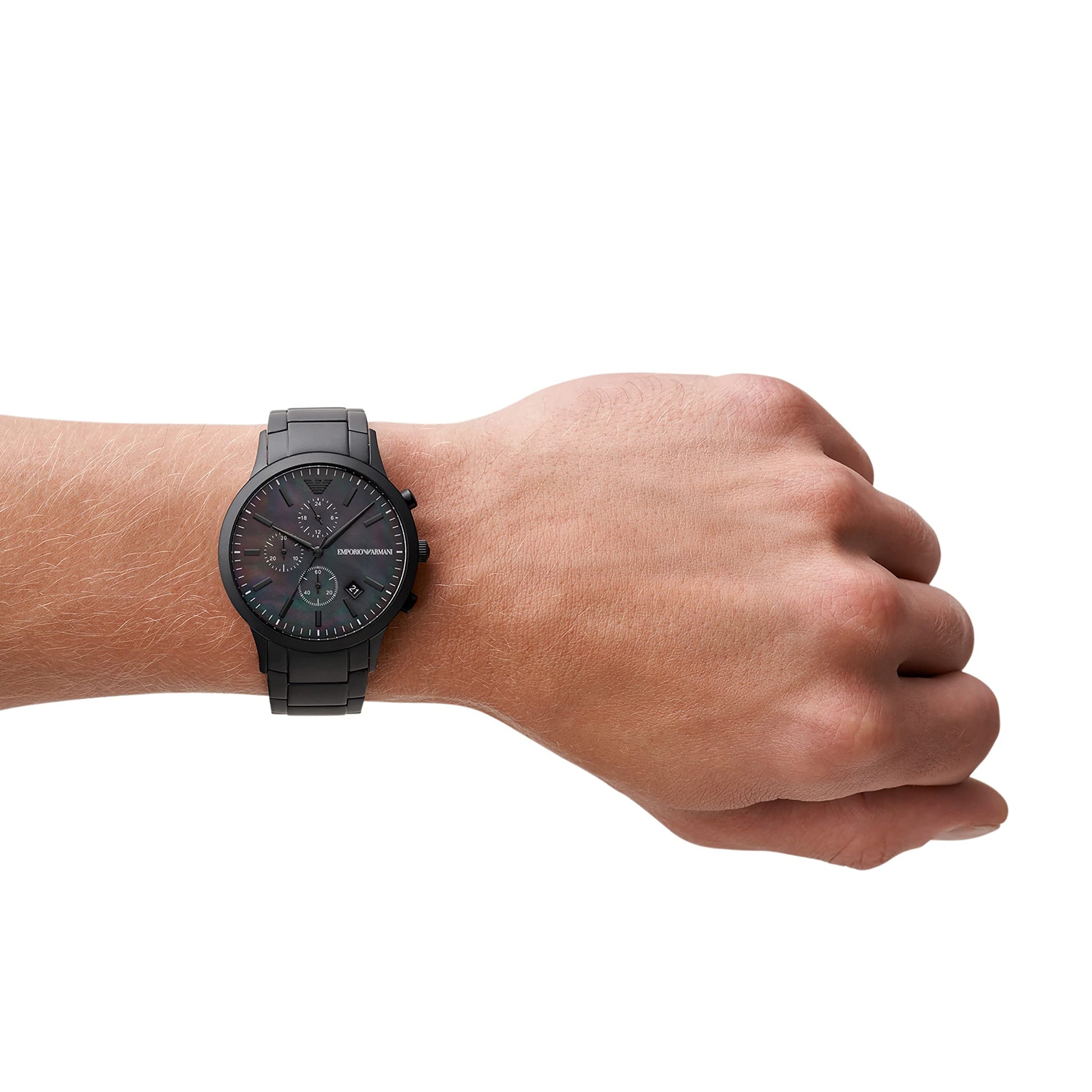 Buy Emporio Armani Mens Chronograph Quartz Analog Stainless Steel Black Dial 43mm Watch - Ar11275 in Pakistan