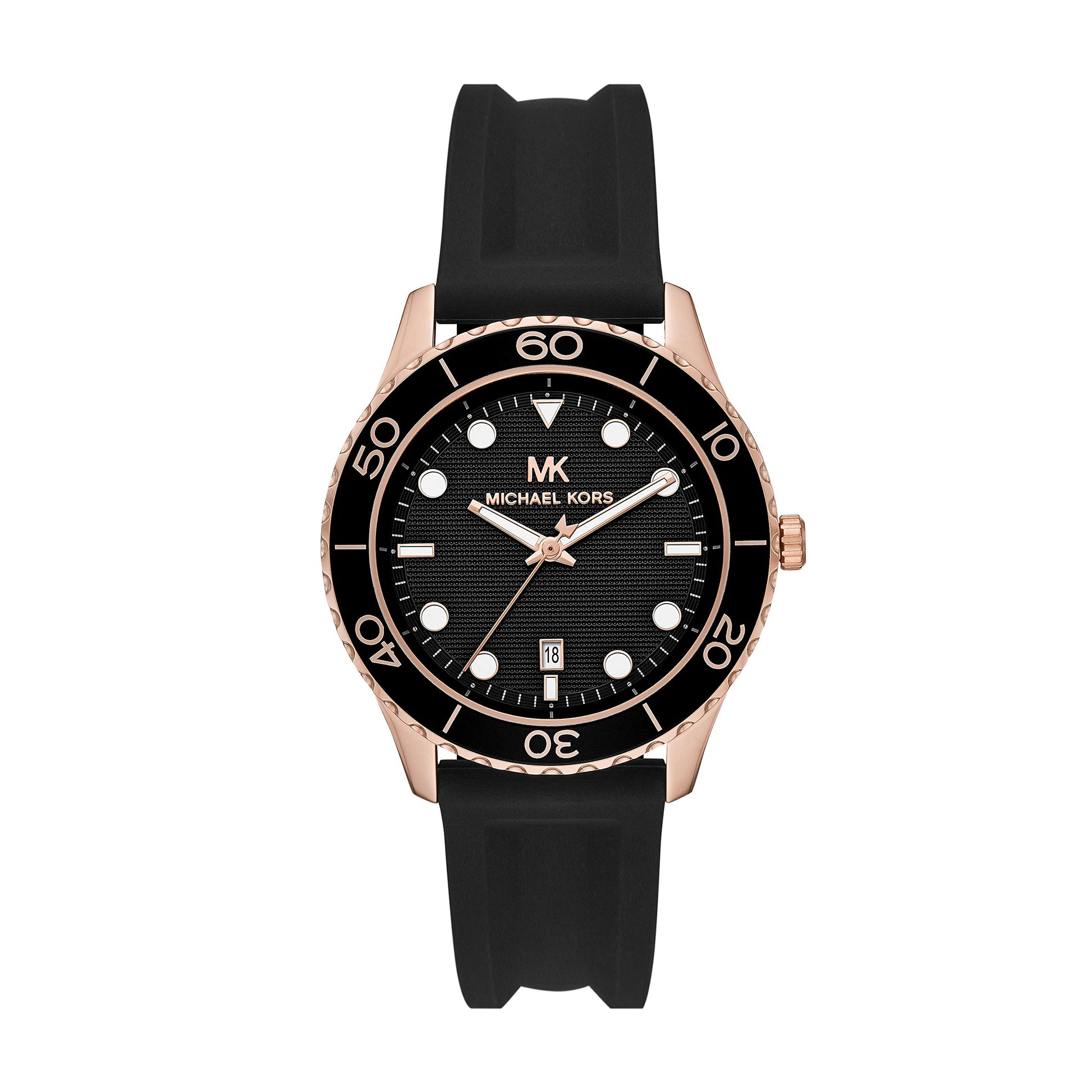 Buy Michael Kors Womens Quartz Runway Silicone Strap Black Dial 40mm Watch - Mk6852 in Pakistan
