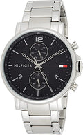 Buy Tommy Hilfiger Mens Quartz Silver Stainless Steel Black Dial 44mm Watch - 1710413 in Pakistan