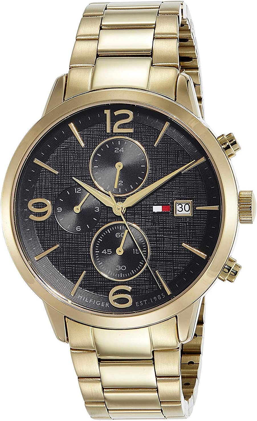 Buy Tommy Hilfiger Quartz Stainless Steel Black Dial 48mm Watch for Men - 1710362 in Pakistan