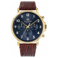 Buy Tommy Hilfiger Mens Quartz Blue Dial Leather Strap 46mm Watch - 1710380 in Pakistan