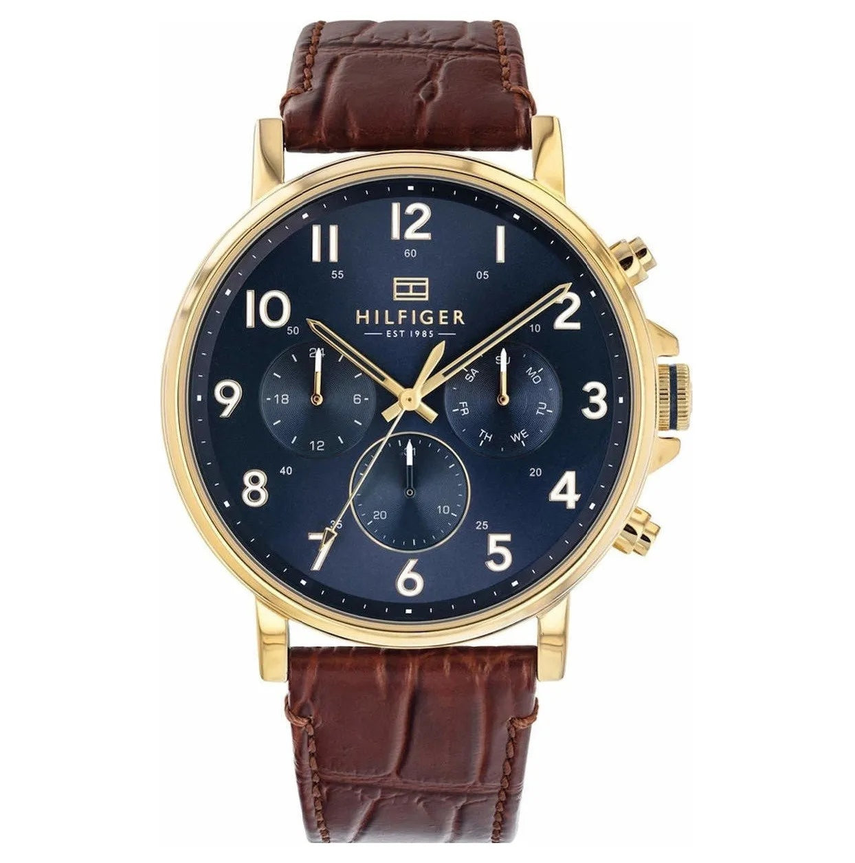Buy Tommy Hilfiger Mens Quartz Blue Dial Leather Strap 46mm Watch - 1710380 in Pakistan