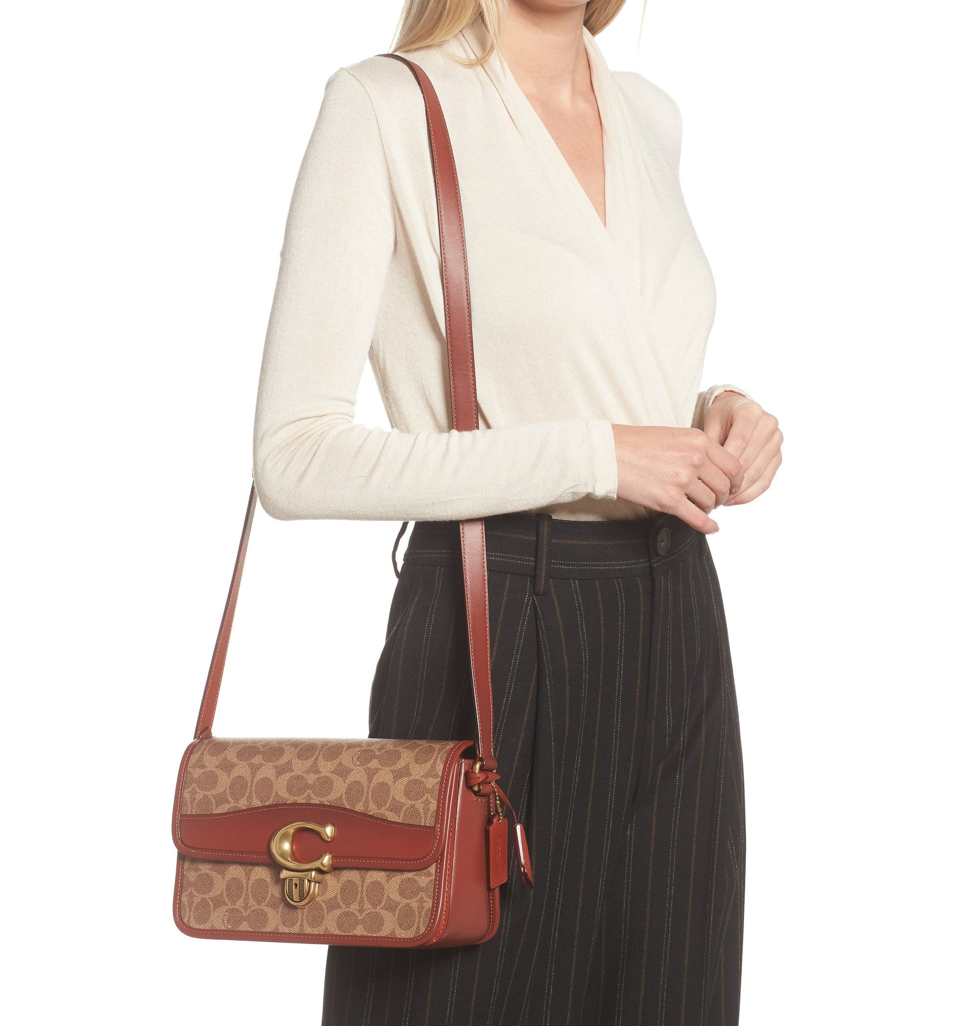 Buy Coach Studio Jacqaurd Bag Medium - Tan Rust in Pakistan