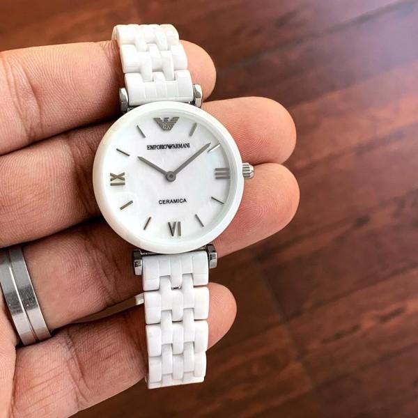 Buy Emporio Armani Womens Quartz Stainless Steel Mother Of Pearl Dial 30mm Watch - Ar1486 in Pakistan