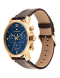 Buy Tommy Hilfiger Quartz Brown Leather Strap Blue Dial 46mm Watch for Men - 1791532 in Pakistan
