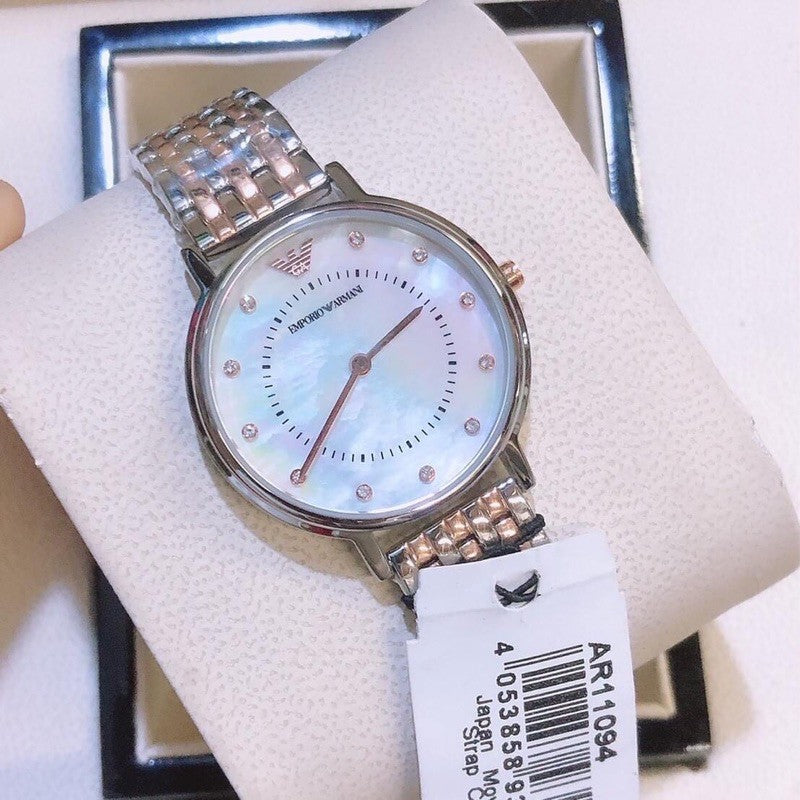Buy Emporio Armani Women’s Quartz Stainless Steel Mother of Pearl Dial 28mm Watch - AR11094 in Pakistan