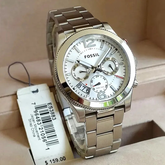 Buy Fossil Women's Quartz Silver Stainless Steel Silver Dial 40mm Watch ES3883 in Pakistan