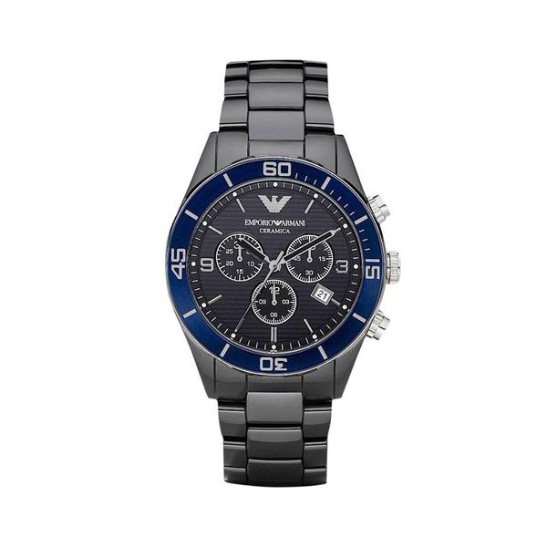 Buy Emporio Armani Men’s Chronograph Stainless Steel Black Dial 43mm Watch - AR1429 in Pakistan