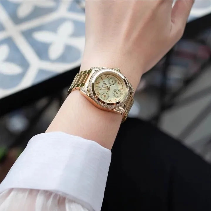 Buy Michael Kors Womens Quartz Blair Gold Stainless Steel Light Champagne Dial 33mm Watch - Mk5639 in Pakistan