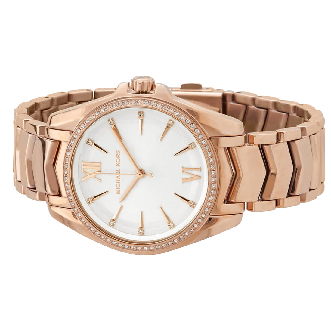 Buy Michael Kors Womens Quartz Whitney Rose Gold Stainless Steel White Dial 38mm Watch - Mk6694 in Pakistan