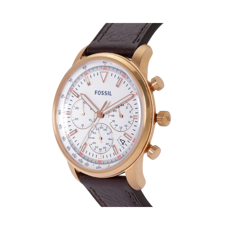 Buy Goodwin Chronograph White Dial Brown Leather Watch For Men in Pakistan