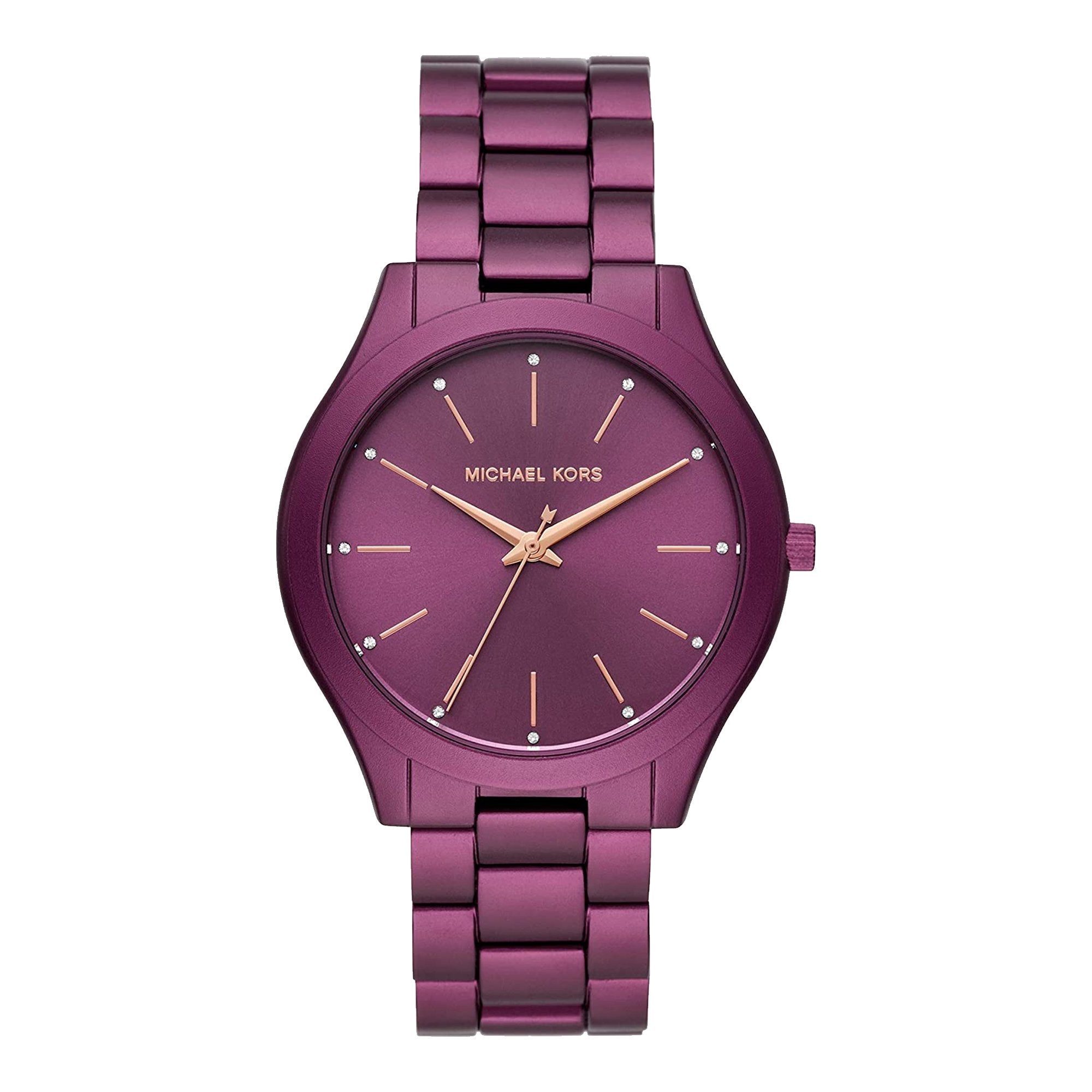 Buy Michael Kors Womens Quartz Runway Stainless Steel Purple Dial 42mm Watch - Mk4507 in Pakistan