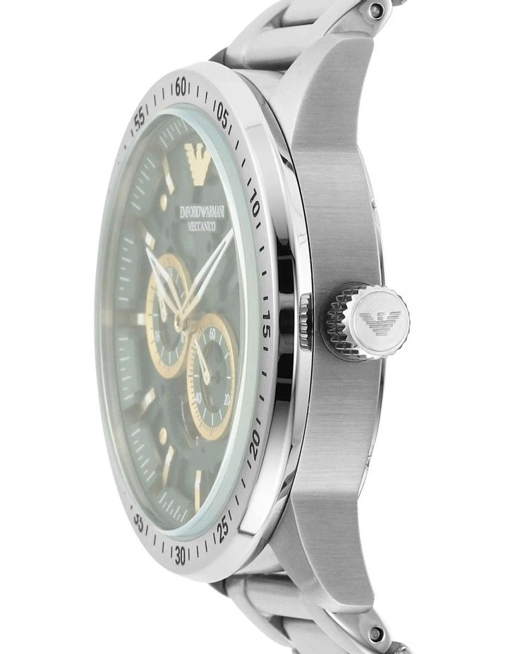 Buy Emporio Armani Men’s Automatic Silver Stainless Steel Green Dial 43mm Watch - AR60053 in Pakistan