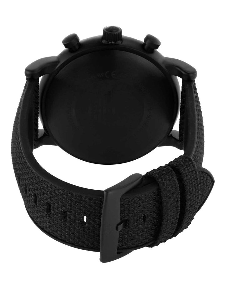 Buy Emporio Armani Men's Quartz Black Leather Strap Black Dial 46mm Watch AR11450 in Pakistan