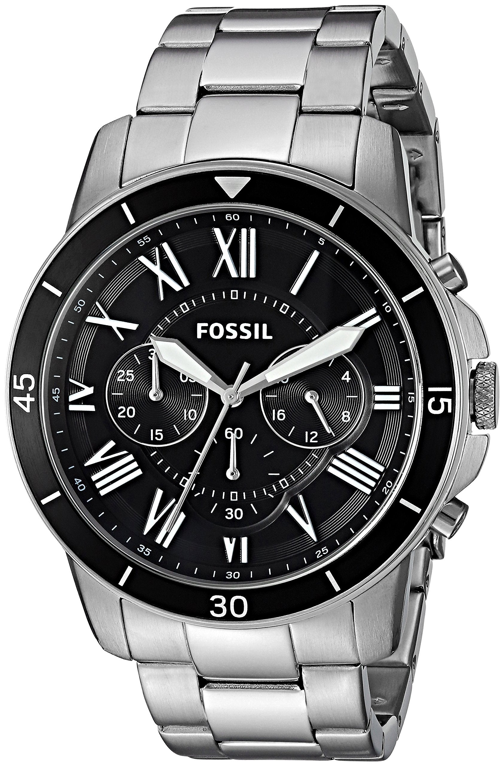 Buy Fossil Men's Chronograph Quartz Silver Stainless Steel Blue Dial 44mm Watch FS5238 in Pakistan