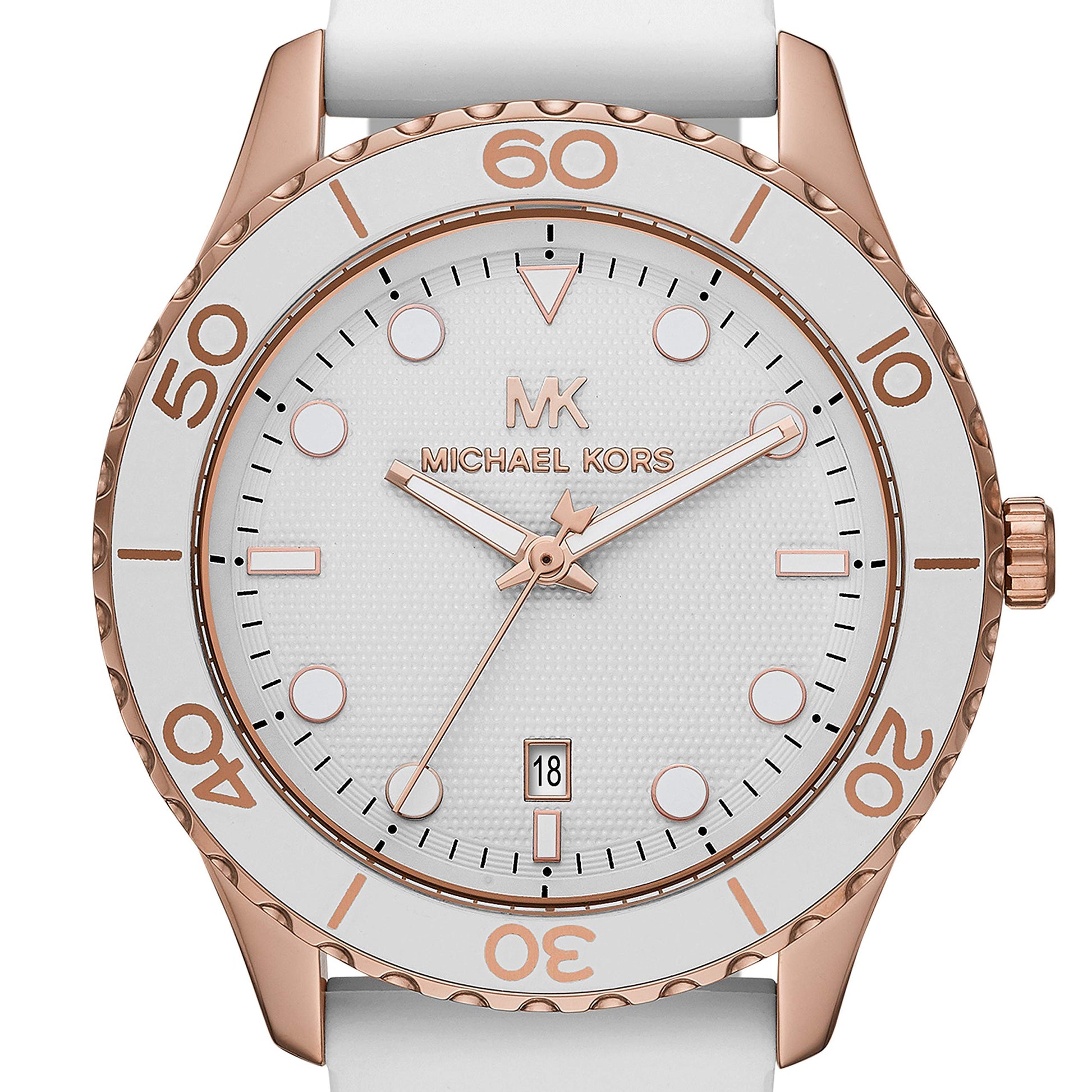 Buy Michael Kors Womens Quartz Runway White Silicone Strap White Dial 40mm Watch - Mk6853 in Pakistan