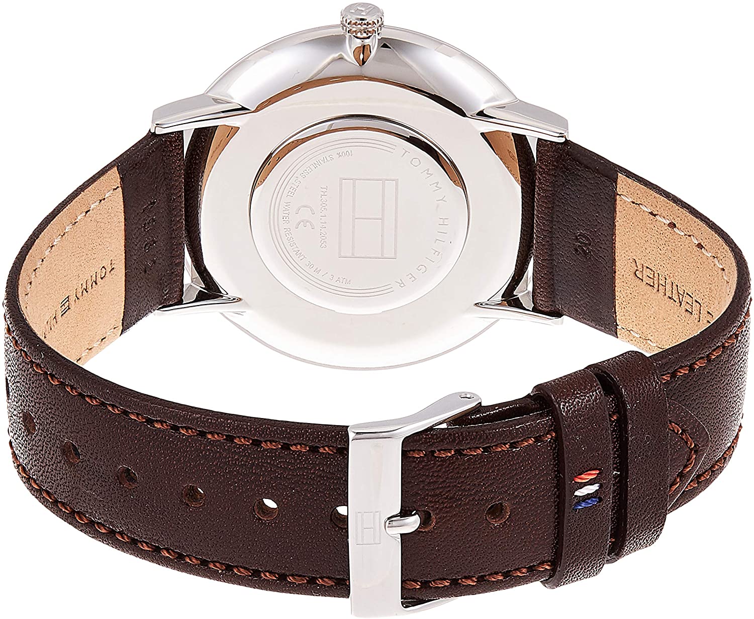 Buy Tommy Hilfiger Quartz Leather Strap Grey Dial 40mm Watch for Men - 1710352 in Pakistan
