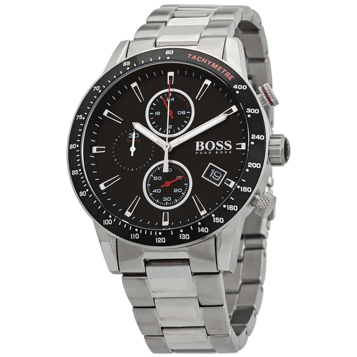 Buy Hugo Boss Mens Chronograph Quartz Rafale Stainless Steel Black Dial 44mm Watch - 1513509 in Pakistan