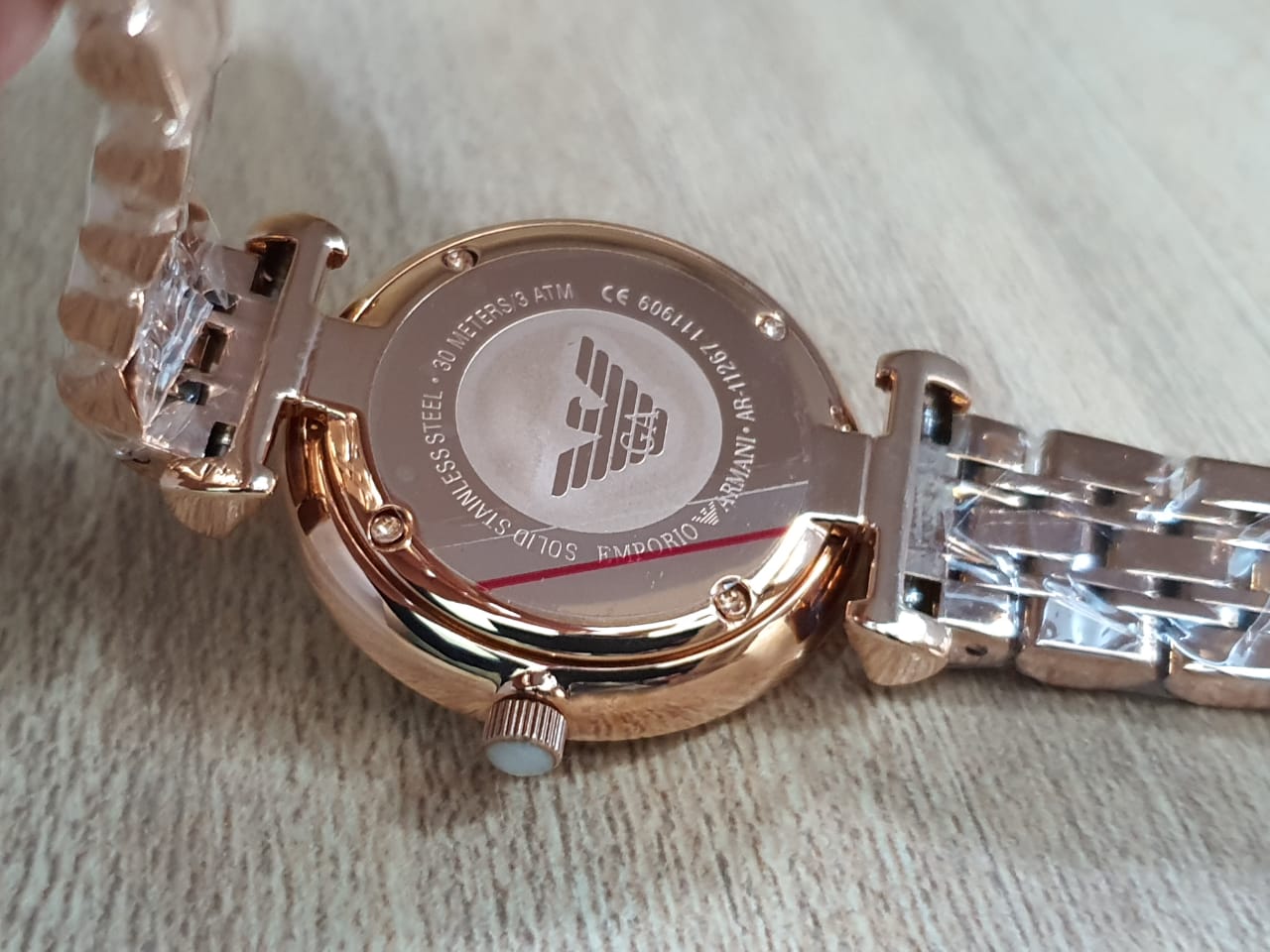 Buy Emporio Armani Womens Rose Gold Stainless Steel White Dial 32mm Watch - Ar11267 in Pakistan