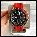 Buy Men's Quartz Bannon Red Silicone Strap Black Dial 45Mm Watch in Pakistan