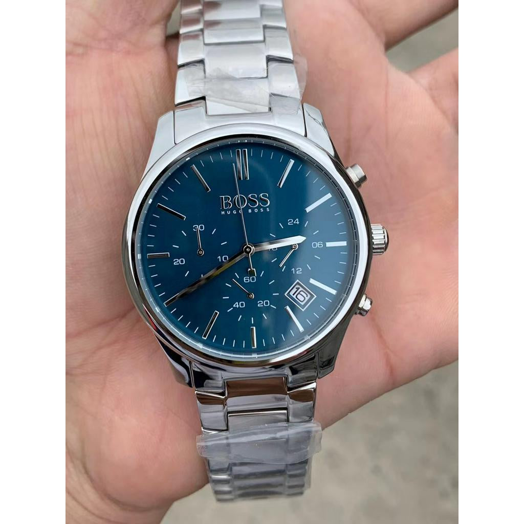 Buy Hugo Boss Quartz Silver Stainless Steel Blue Dial 42mm Watch for Men - 1513434 in Pakistan