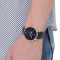 Buy Men's Chronograph Quartz Leather Strap Blue Dial 44Mm Watch in Pakistan