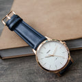 Buy Men's Quartz The Minimalist Blue Leather Strap White Dial 44Mm Watch in Pakistan