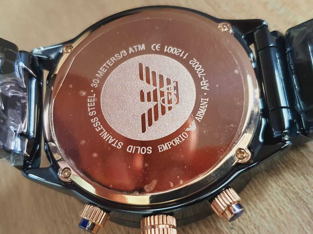 Buy Emporio Armani Men's Quartz Black Ceramic Black Dial 43mm Watch AR70002 in Pakistan