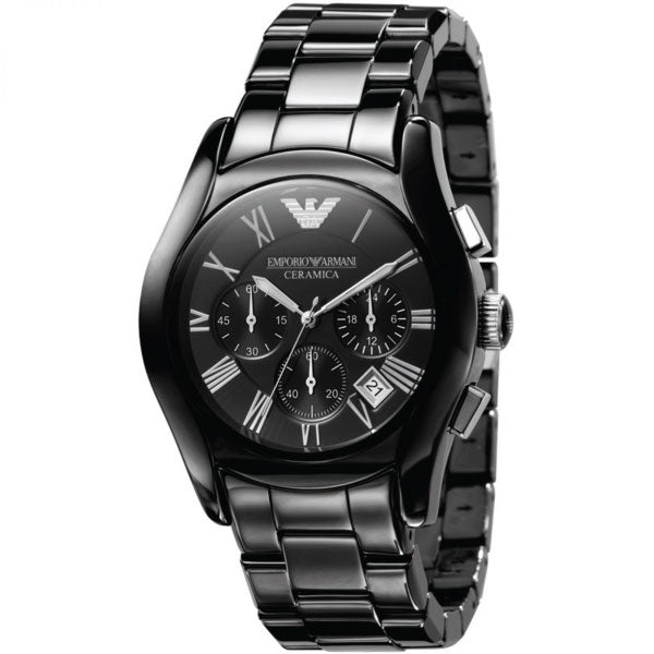 Buy Emporio Armani Chronograph Quartz Ceramic Chain Black Dial 43mm Watch for Men - Ar1400 in Pakistan