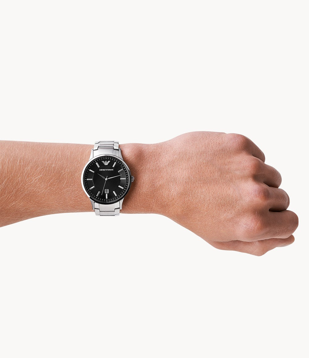 Buy Emporio Armani Mens Quartz Stainless Steel Black Dial 43mm Watch - Ar11181 in Pakistan