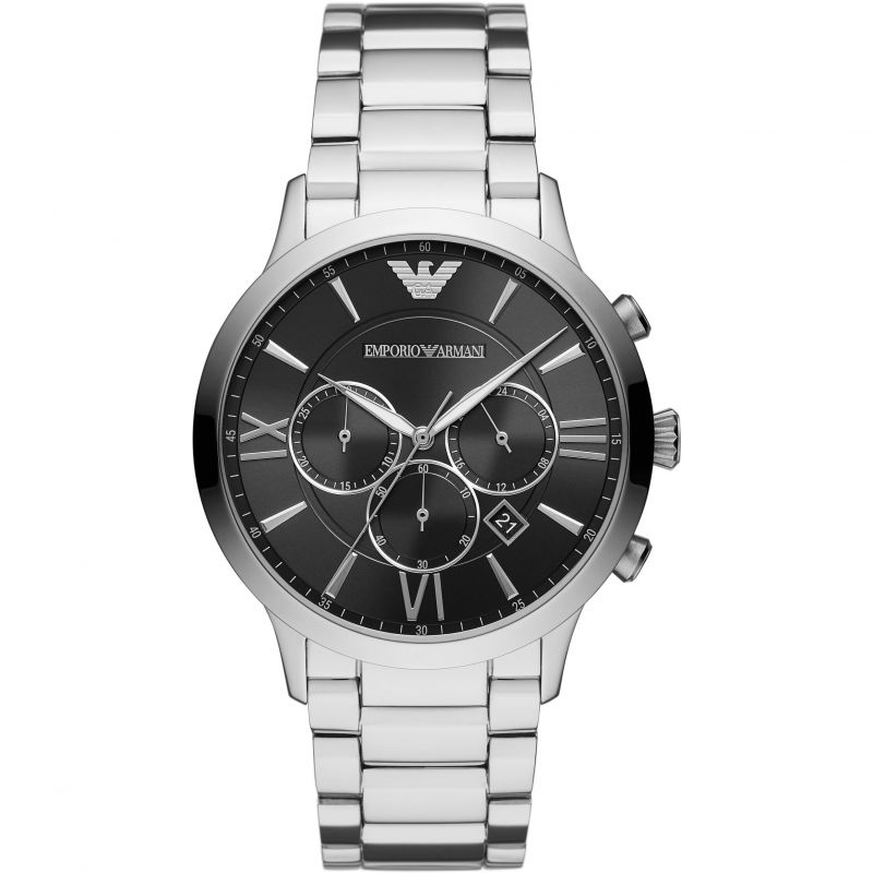Buy Emporio Armani Men's Chronograph Stainless Steel Black Dial 44mm Watch AR11208 in Pakistan