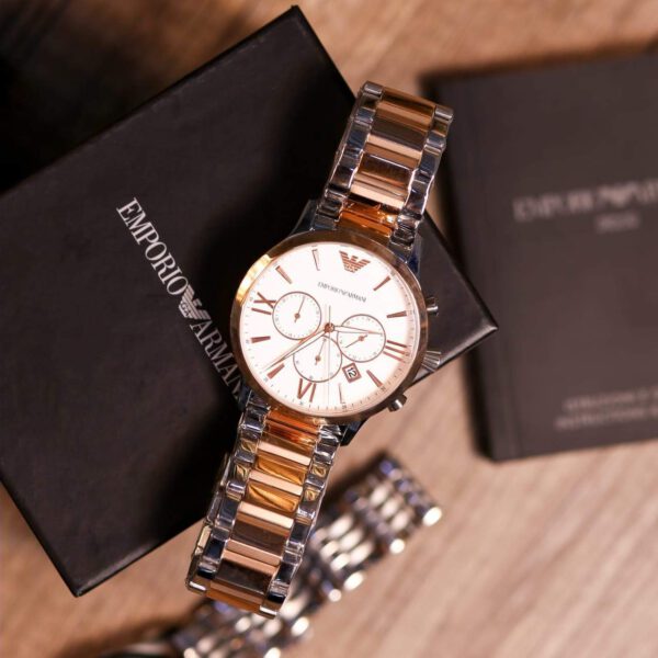 Buy Emporio Armani Men's Chronograph Quartz Stainless Steel White Dial 44mm Watch AR11209 in Pakistan