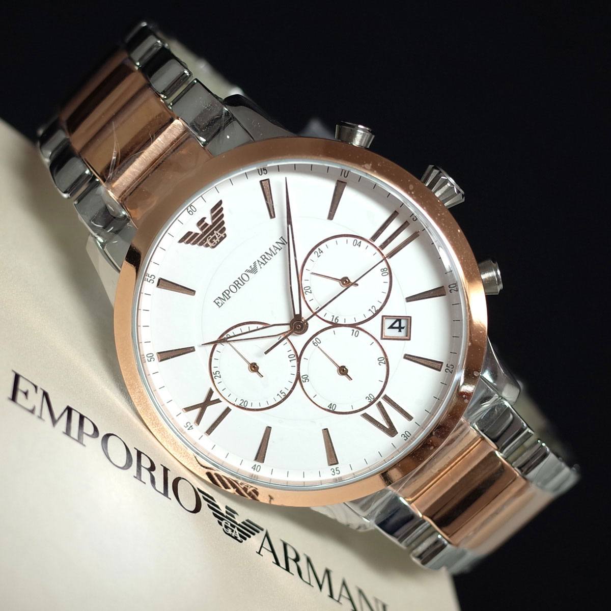 Buy Emporio Armani Men's Chronograph Quartz Stainless Steel White Dial 44mm Watch AR11209 in Pakistan