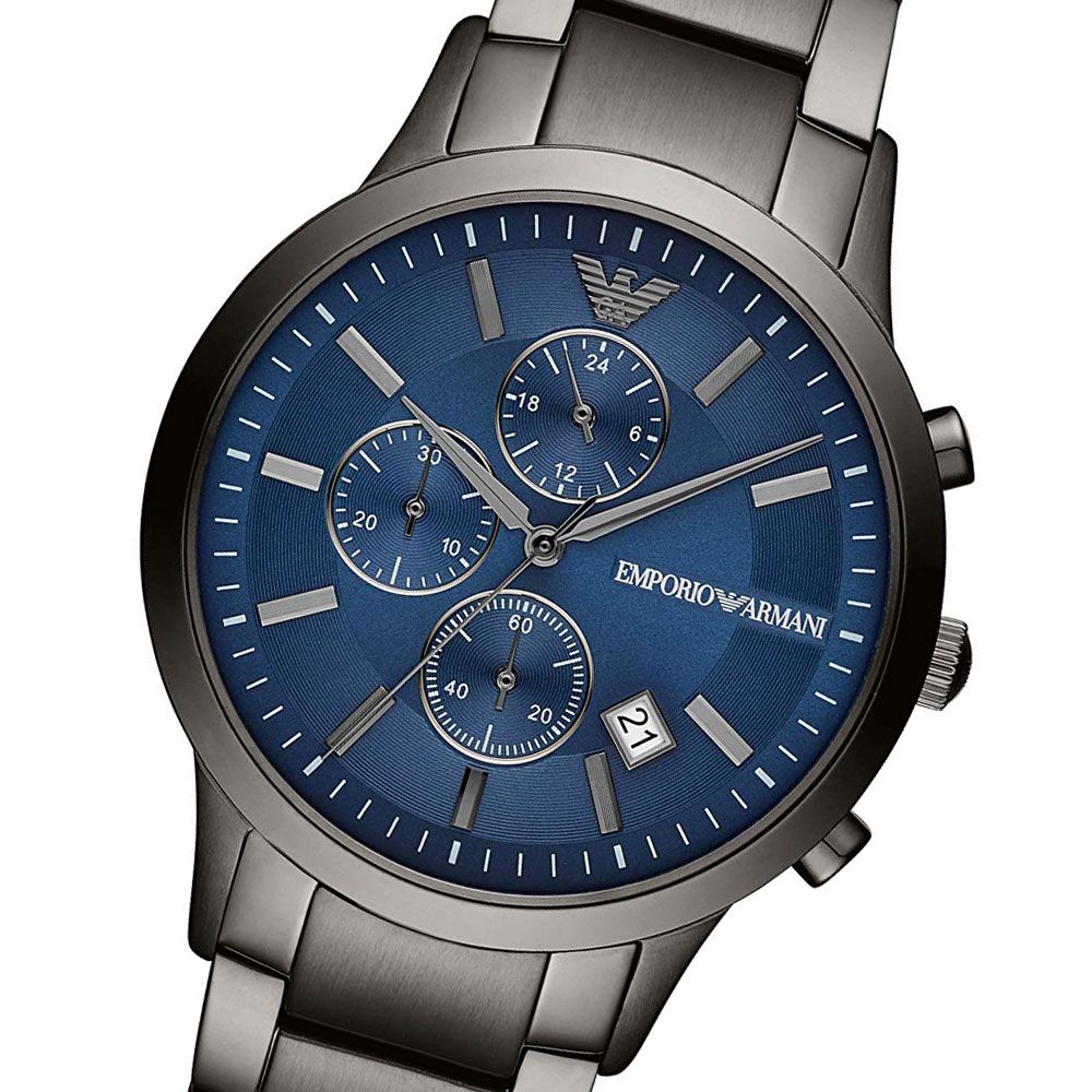 Buy Emporio Armani Men's Analogue Quartz Stainless Steel Blue Dial 43mm Watch AR11215 in Pakistan