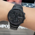 Buy Emporio Armani Mens Chronograph Quartz Analog Stainless Steel Black Dial 43mm Watch - Ar11275 in Pakistan