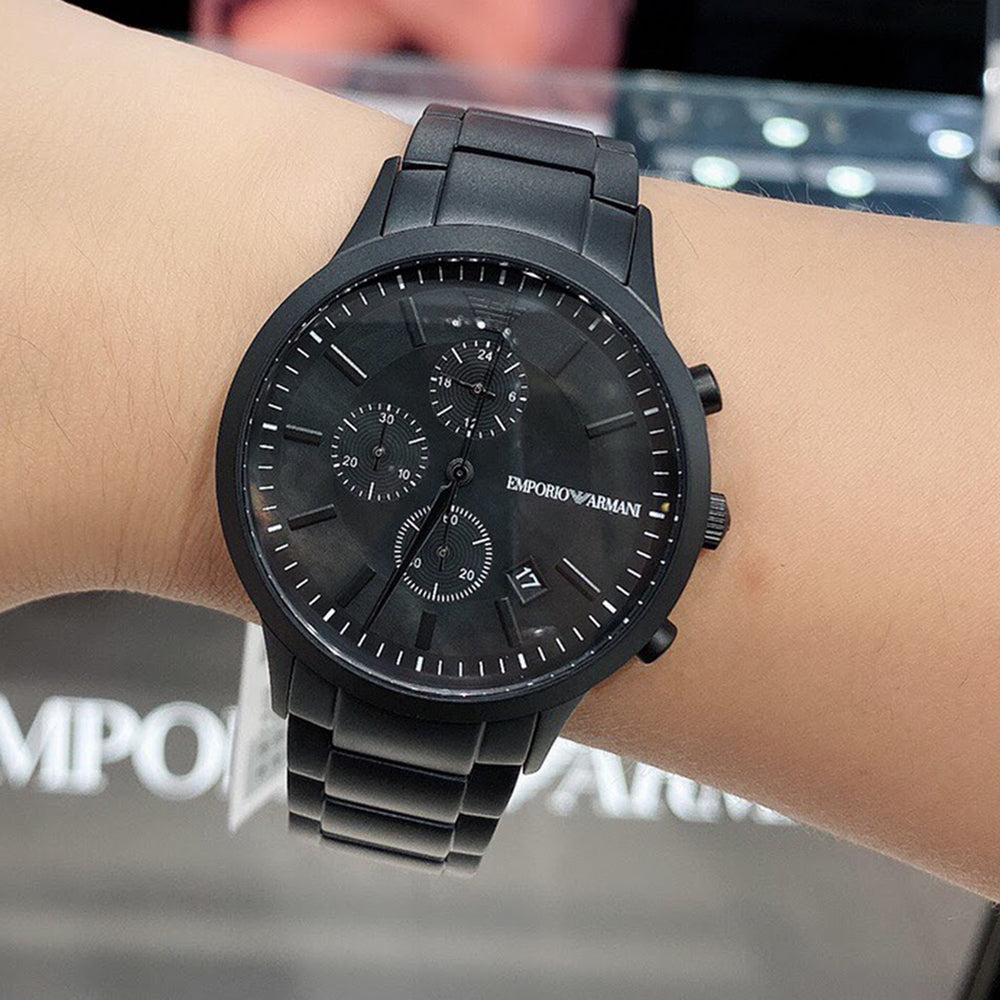 Buy Emporio Armani Mens Chronograph Quartz Analog Stainless Steel Black Dial 43mm Watch - Ar11275 in Pakistan