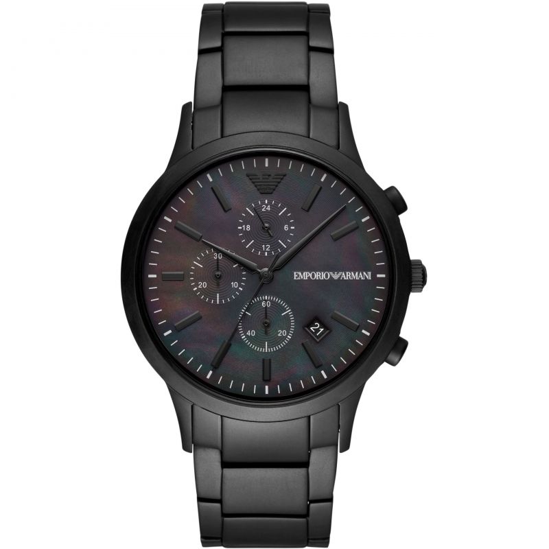 Buy Emporio Armani Mens Chronograph Quartz Analog Stainless Steel Black Dial 43mm Watch - Ar11275 in Pakistan