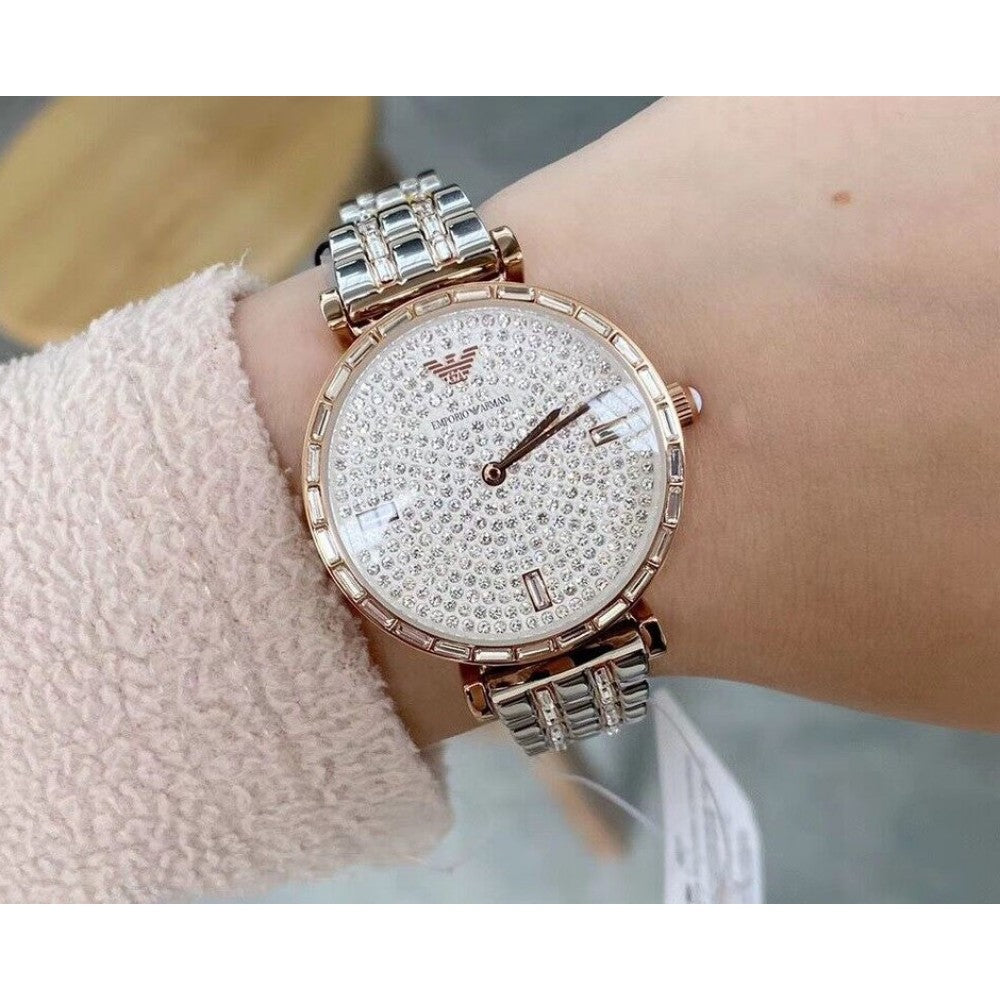 Buy Emporio Armani Women's Analog Stainless Steel Silver Dial 32mm Watch AR11293 in Pakistan