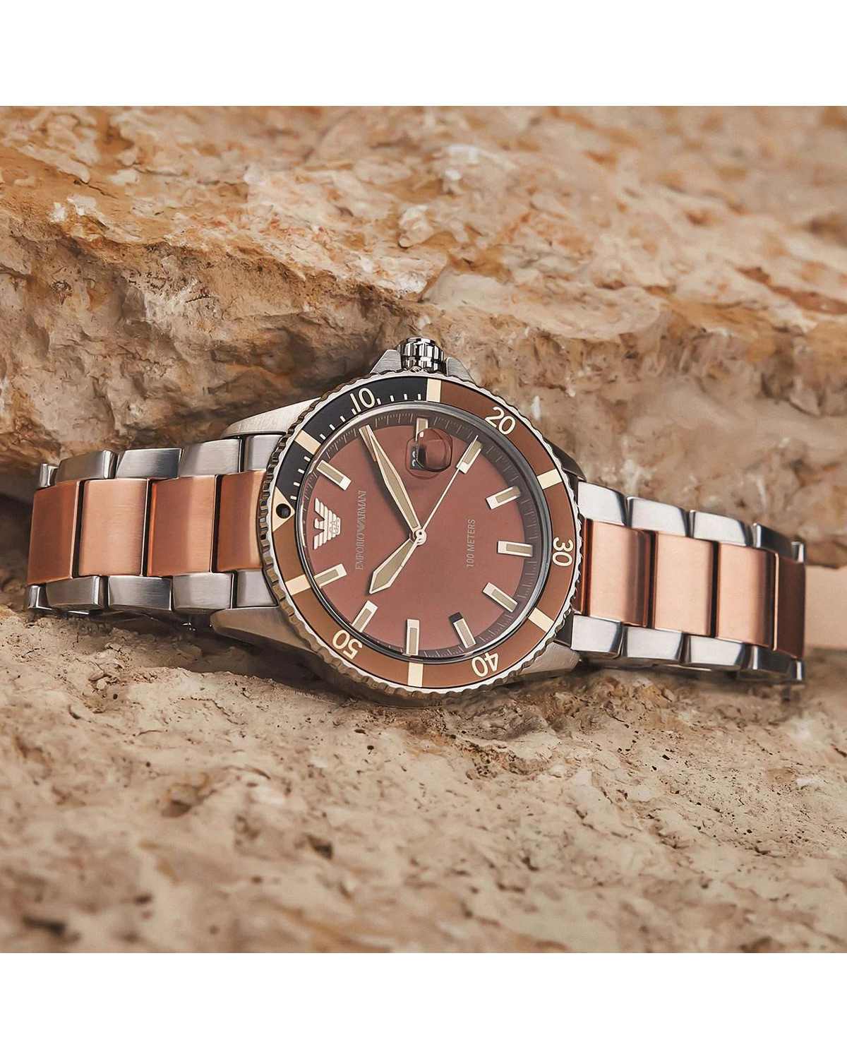 Buy Emporio Armani Men’s Quartz Stainless Steel Brown Dial 42mm Watch - AR11340 in Pakistan