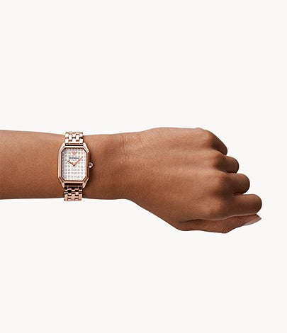 Buy Emporio Armani Womens Quartz Rose Gold Stainless Steel Mother Of Pearl Dial 24mm Watch - Ar11389 in Pakistan