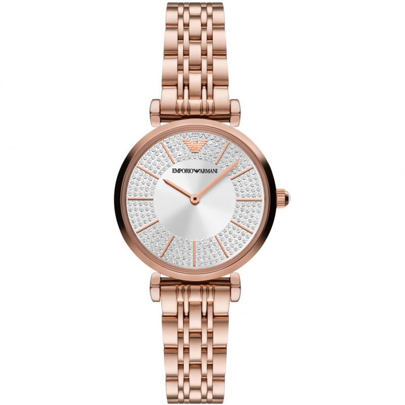Buy Emporio Armani Women's Quartz Rose Gold Stainless Steel Silver Dial 32mm Watch AR11446 in Pakistan