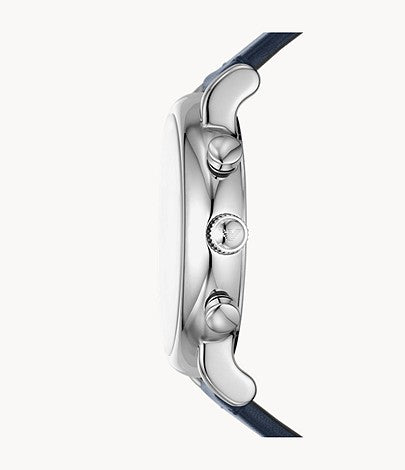 Buy Emporio Armani Men's Chronograph Leather Strap Blue Dial 46mm Watch - AR11451 in Pakistan