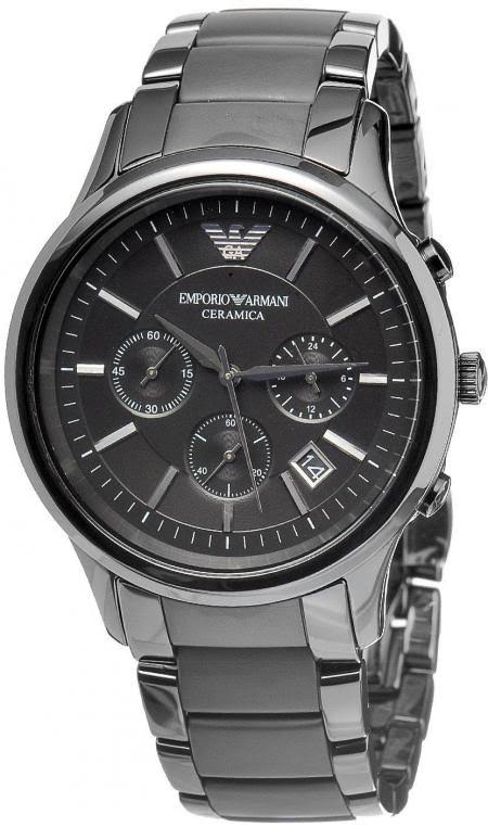 Buy Emporio Armani Mens Chronograph Quartz Stainless Steel Black Dial 43mm Watch - Ar1452 in Pakistan