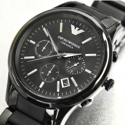 Buy Emporio Armani Mens Chronograph Quartz Stainless Steel Black Dial 43mm Watch - Ar1452 in Pakistan