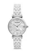 Buy Emporio Armani Womens Quartz Stainless Steel Mother Of Pearl 30mm Watch - Ar1485 in Pakistan