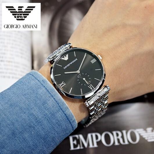 Buy Emporio Armani Stainless Steel Black Dial 40mm Watch for Men - Ar1676 in Pakistan