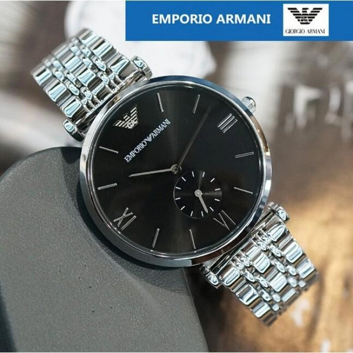 Buy Emporio Armani Stainless Steel Black Dial 40mm Watch for Men - Ar1676 in Pakistan