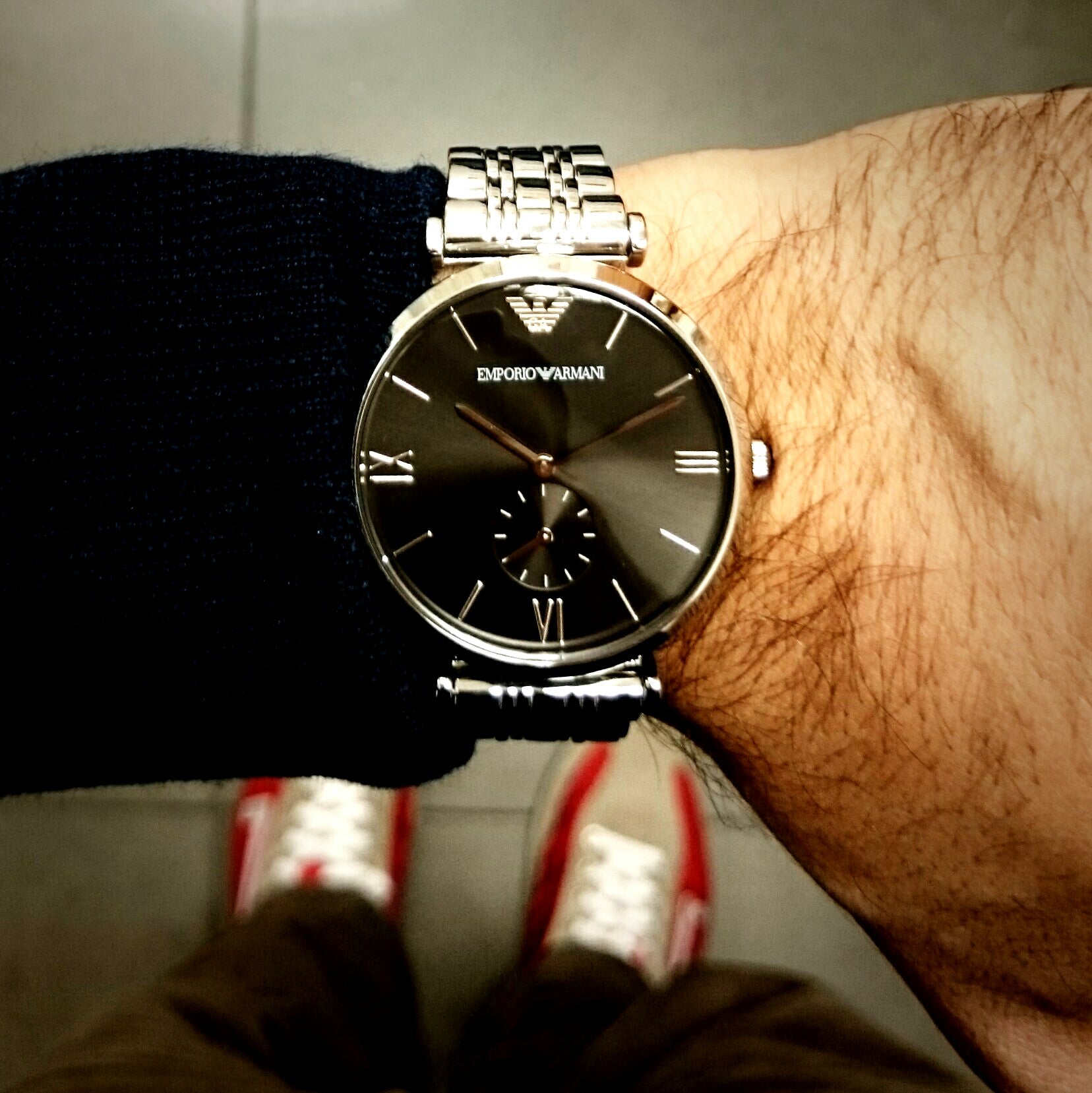 Buy Emporio Armani Stainless Steel Black Dial 40mm Watch for Men - Ar1676 in Pakistan