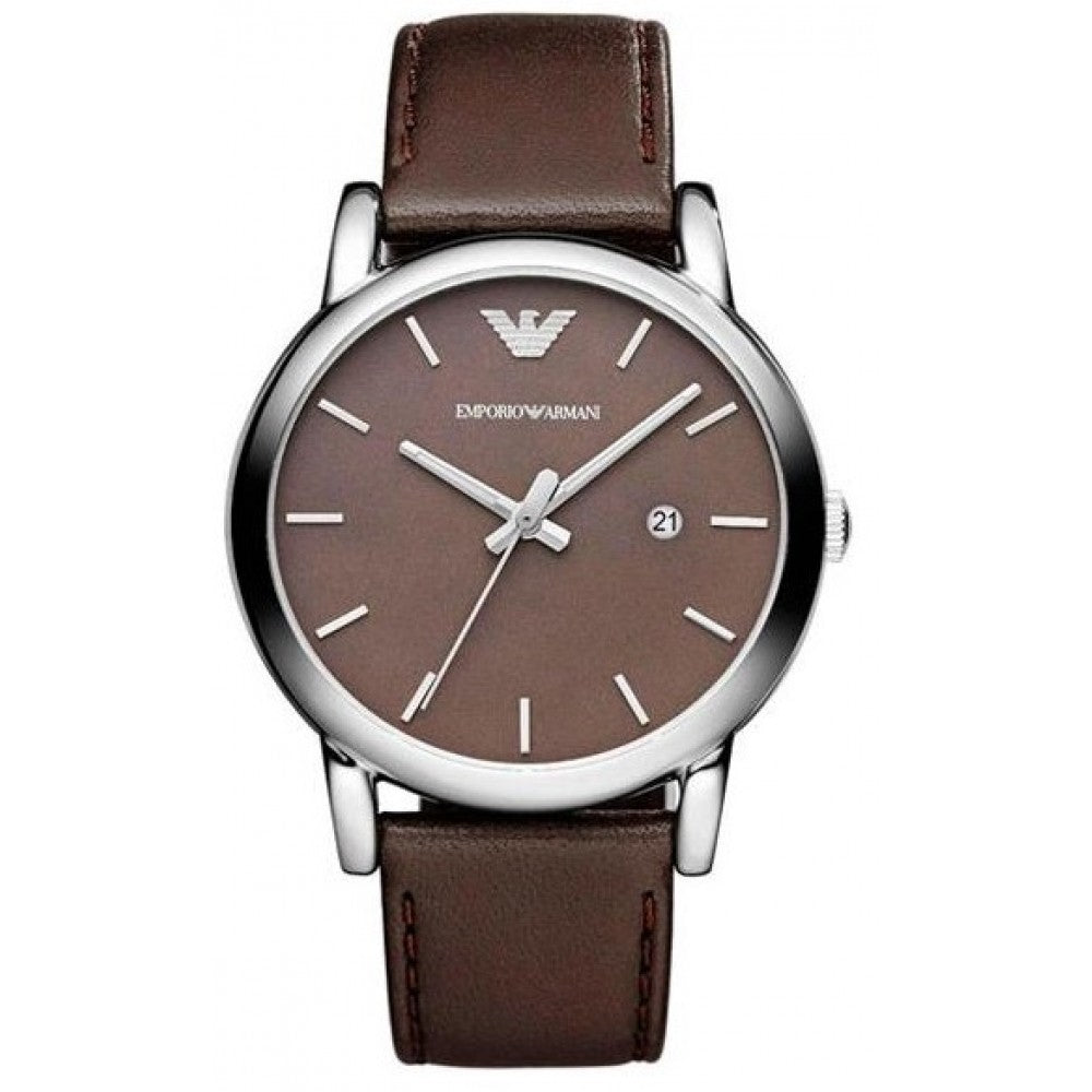 Buy Emporio Armani Quartz Leather Strap Brown Dial 41mm Watch for Men - Ar1729 in Pakistan