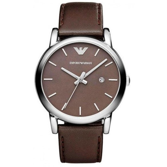 Buy Emporio Armani Quartz Leather Strap Brown Dial 41mm Watch for Men - Ar1729 in Pakistan